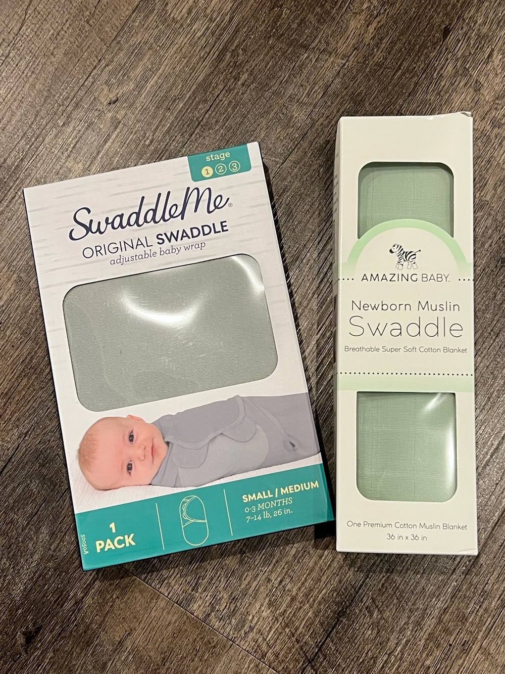 SwaddleMe + Amazing Baby Newborn Muslin Swaddle Set — NEW